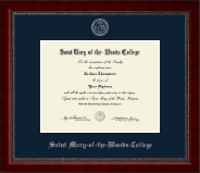 Saint Mary-of-the-Woods College Silver Embossed Diploma Frame in Sutton