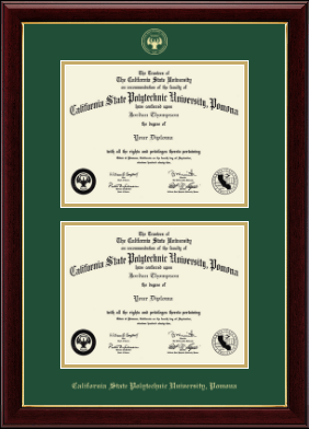 California State Polytechnic University, Pomona diploma frame - Double Diploma Frame in Gallery
