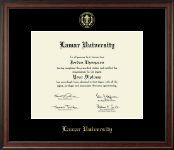 Lamar University diploma frame - Gold Embossed Diploma Frame in Studio