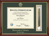 University of Alaska Anchorage Tassel Edition Diploma Frame in Southport Gold