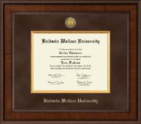 Baldwin Wallace University diploma frame - Presidential Gold Engraved Diploma Frame in Madison
