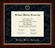 Baldwin Wallace University Gold Embossed Diploma Frame in Murano