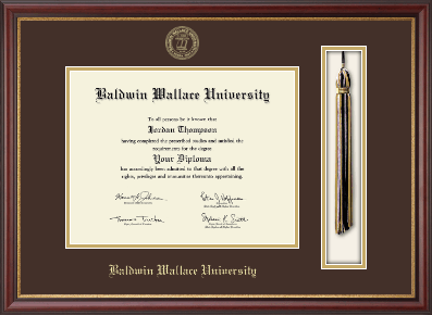 Baldwin Wallace University diploma frame - Tassel & Cord Diploma Frame in Newport