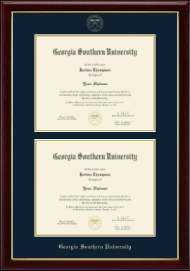 Georgia Southern University diploma frame - Double Diploma Frame in Gallery