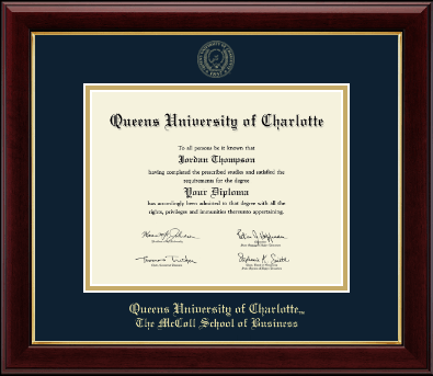 Queens University of Charlotte diploma frame - Gold Embossed Diploma Frame in Gallery