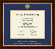 Georgia State University Gold Engraved Medallion Diploma Frame in Murano