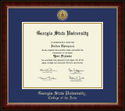 Georgia State University Gold Engraved Medallion Diploma Frame in Murano
