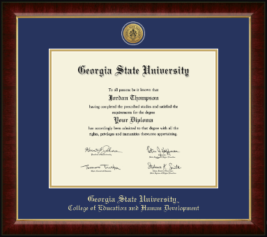 Georgia State University diploma frame - Gold Engraved Medallion Diploma Frame in Murano