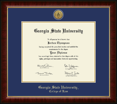 Georgia State University diploma frame - Gold Engraved Medallion Diploma Frame in Murano