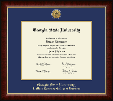 Georgia State University diploma frame - Gold Engraved Medallion Diploma Frame in Murano