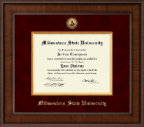 Midwestern State University Presidential Gold Engraved Diploma Frame in Madison