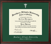 Southern Illinois University School of Medicine Silver Embossed Diploma Frame in Studio