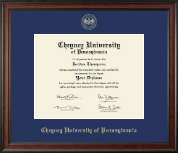 Cheyney University diploma frame - Gold Embossed Diploma Frame in Studio