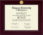Cheyney University diploma frame - Century Gold Engraved Diploma Frame in Cordova
