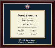 Drexel University diploma frame - Masterpiece Medallion Diploma Frame in Gallery