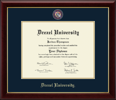Drexel University diploma frame - Masterpiece Medallion Diploma Frame in Gallery