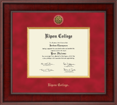 Ripon College diploma frame - Presidential Gold Engraved Diploma Frame in Jefferson