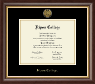 Ripon College diploma frame - Gold Engraved Medallion Diploma Frame in Hampshire