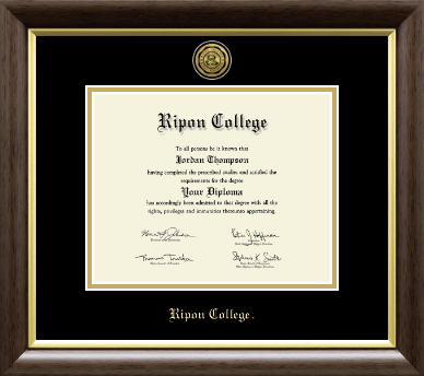 Ripon College diploma frame - Gold Engraved Medallion Diploma Frame in Hampshire