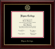 Ripon College Gold Embossed Diploma Frame in Gallery