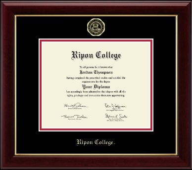 Ripon College diploma frame - Gold Embossed Diploma Frame in Gallery