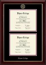 Ripon College Double Diploma Frame in Gallery