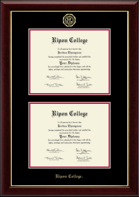 Ripon College diploma frame - Double Diploma Frame in Gallery