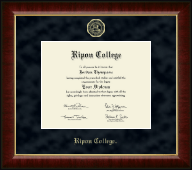 Ripon College Gold Embossed Diploma Frame in Murano