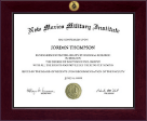 New Mexico Military Institute Century Gold Engraved Diploma Frame in Cordova