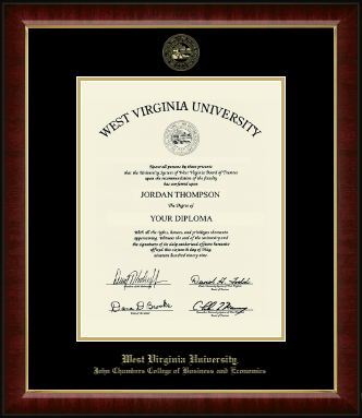 West Virginia University diploma frame - Gold Embossed Diploma Frame in Murano