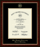 West Virginia University diploma frame - Gold Embossed Diploma Frame in Murano