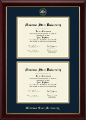 Montana State University Bozeman Double Diploma Frame in Gallery