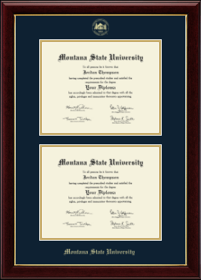 Montana State University Bozeman diploma frame - Double Diploma Frame in Gallery