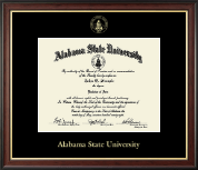 Alabama State University Gold Embossed Diploma Frame in Studio Gold