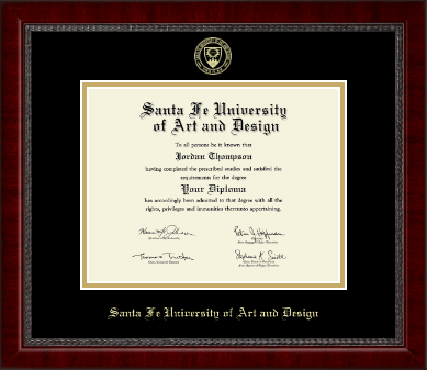 Santa Fe University of Art and Design diploma frame - Gold Embossed Diploma Frame in Sutton