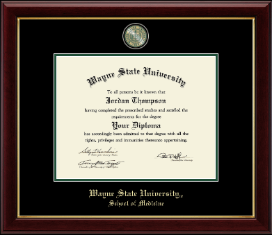 Wayne State University diploma frame - Masterpiece Medallion Diploma Frame in Gallery