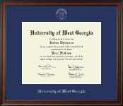 University of West Georgia Silver Embossed Diploma Frame in Studio