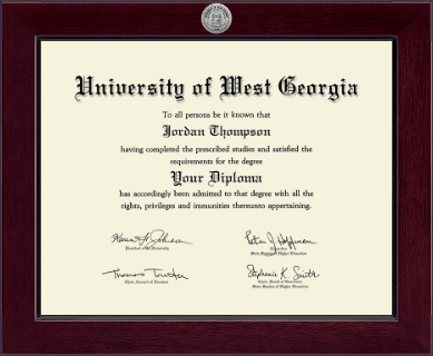 University of West Georgia diploma frame - Century Silver Engraved Diploma Frame in Cordova