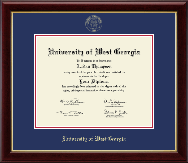 University of West Georgia diploma frame - Gold Embossed Diploma Frame in Gallery