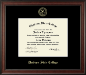 Chadron State College Gold Embossed Diploma Frame in Studio