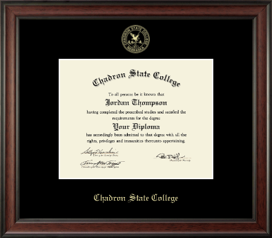 Chadron State College diploma frame - Gold Embossed Diploma Frame in Studio