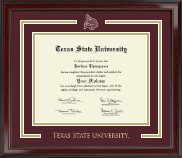 Texas State University Spirit Medallion Diploma Frame in Encore