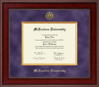 McKendree University Presidential Gold Engraved Diploma Frame in Jefferson