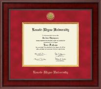 Lenoir-Rhyne University Presidential Gold Engraved Diploma Frame in Jefferson