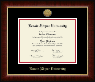 Lenoir-Rhyne University Gold Engraved Medallion Diploma Frame in Murano