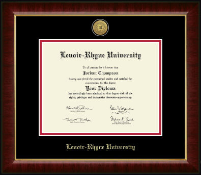 Lenoir-Rhyne University diploma frame - Gold Engraved Medallion Diploma Frame in Murano