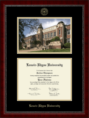 Lenoir-Rhyne University diploma frame - Campus Scene Edition Diploma Frame in Sutton