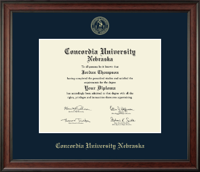 Concordia University in Nebraska diploma frame - Gold Embossed Diploma Frame in Studio