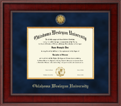 Oklahoma Wesleyan University diploma frame - Presidential Gold Engraved Diploma Frame in Jefferson