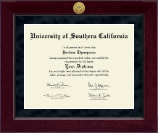 University of Southern California Millennium Gold Engraved Diploma Frame in Cordova